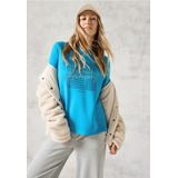 Shirt - Dynamic Aqua Blue - Damesshirt - Grafische Print - 3/4 Mouw