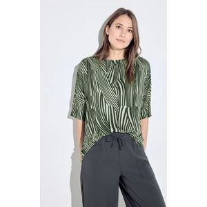 Cecil Dames Oversized T-shirt in Groen, Gr: XS