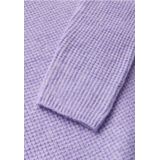CECIL - Gebreide Trui - Col - Blauw - Materiaalmix - Lange Mouwen