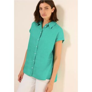 Cecil Dames Linnen overhemd blouse in Groen, Gr: L