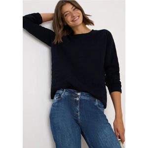 Cecil Dames Sweater met gestructureerd patroon in Blauw, Gr: L