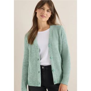 Cecil Dames Grof gemêleerd vest in Groen, Gr: 3XL