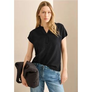 Cecil Dames Shirt in tuniek-look in Zwart, Gr: S
