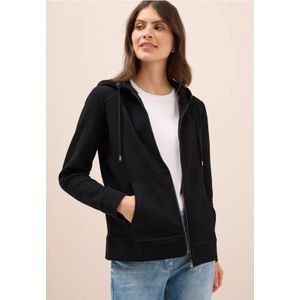 Cecil Dames Sweatjack met textuur in Zwart, Gr: L