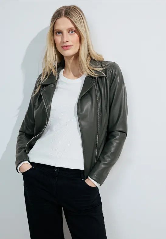 Cecil - Bikerjack - Zwart - Gevoerd - Dames