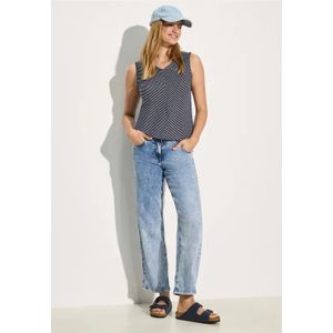 Cecil Dames Gestreepte top in Blauw, Gr: XS