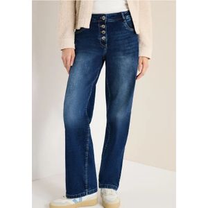 Cecil Dames Wide Legs Jeans in Blauw, Gr: 25