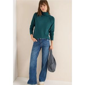 Cecil Dames Trui met structuurmix in Groen, Gr: 3XL