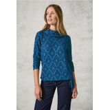 Cecil - T-shirt - Aqua Melange - Viscosemix met Stretchaandeel