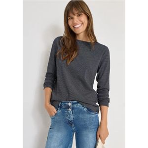 Cecil Dames Shirt met fijne strepen in Blauw, Gr: L