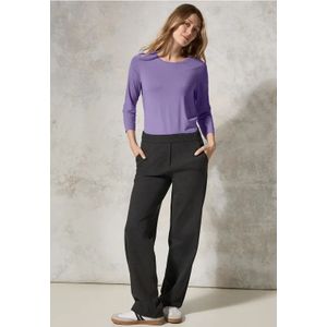 Cecil Dames Basis shirt in Paars, Gr: XXL