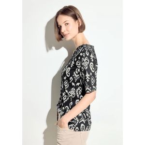 Cecil Dames Tuniek-T-shirt in Zwart, Gr: XS