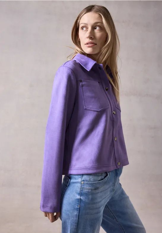 Cecil - Velours-look Jas - Paars - Dames