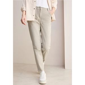 Cecil - Gestreepte Casual Jeans - Beige - Dames