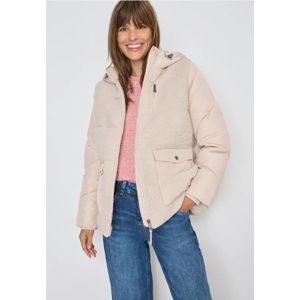 Cecil Dames Teddyjas met structuurmix in Wit, Gr: L