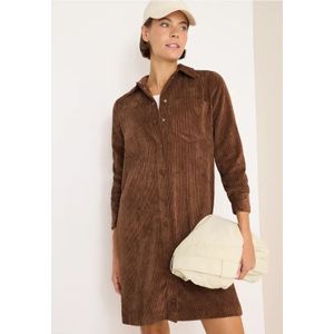 Cecil Dames Corduroy jurk in Bruin, Gr: L