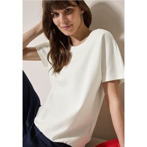 Cecil Dames Shirt met textuur in Wit, Gr: XL