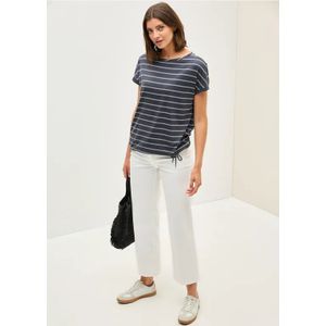 Cecil Dames Zacht shirt met strepen in Grijs, Gr: XS