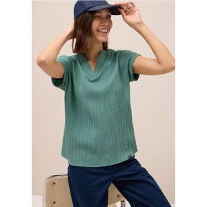 Cecil Dames Blouse shirt met textuur in Groen, Gr: L