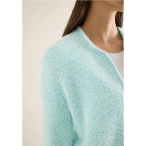 Cecil Dames Jacquard vest met rits in Blauw, Gr: M