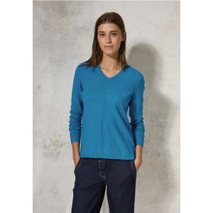 Cecil Dames Trui met V-hals in Turkoois, Gr: XXL