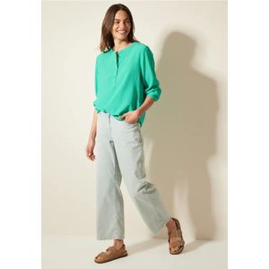 Cecil Dames Gestructureerde blouse in Groen, Gr: 3XL