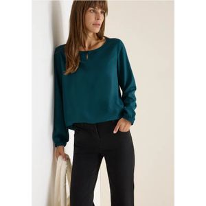 Cecil Dames Blouse in effen kleur in Groen, Gr: L