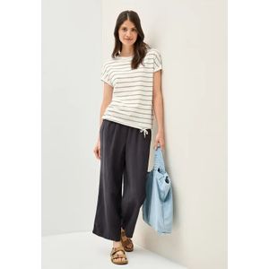 Cecil Dames Zacht shirt met strepen in Wit, Gr: L