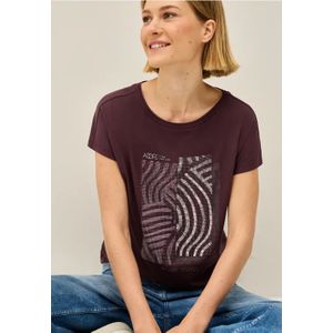 Cecil Dames Shirt met kunstwerk in Rood, Gr: L