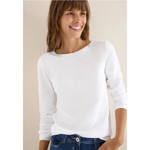 Cecil Dames Shirt met boothals in Wit, Gr: 3XL