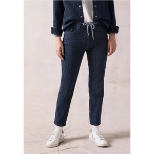 Cecil Dames Jeans met krijtstreeplook in Blauw, Gr: 33