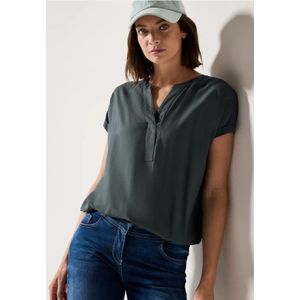 Cecil Dames Blouse in effen kleur in Groen, Gr: M
