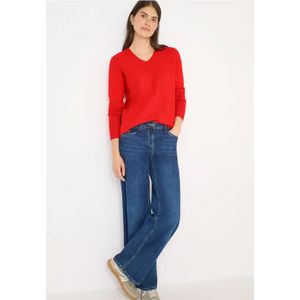 Cecil Dames Zachte trui met V-hals in Oranje, Gr: 3XL