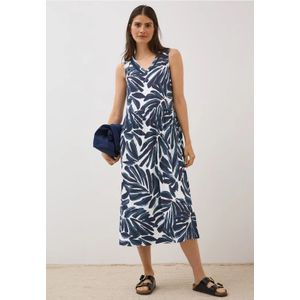 Cecil Dames Gedessineerde jersey jurk in Blauw, Gr: 3XL
