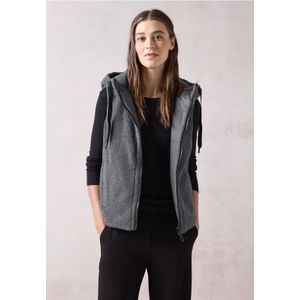 Cecil Dames Omkeerbaar teddy vest in Grijs, Gr: XXL