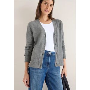 Cecil Dames Zacht vest met V-hals in Grijs, Gr: L