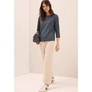 Cecil Dames Shirt met structuur in twee kleuren in Blauw, Gr: L