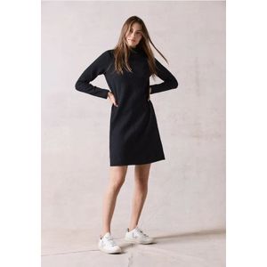 Cecil Dames Gestructureerde jurk met col in Blauw, Gr: S