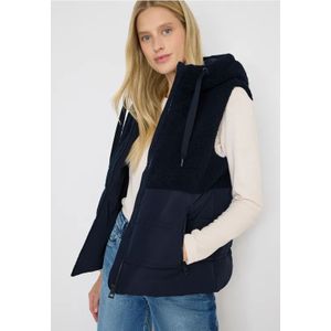 Cecil Dames Vest met structuurmix in Blauw, Gr: L