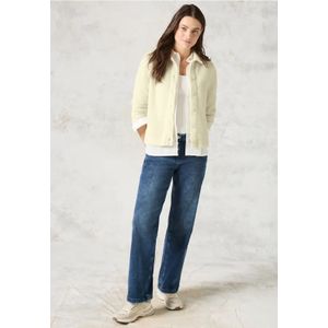 Cecil - B322269 - Damesvest - Beige zand - Pluizige Jas met Knoopsluiting