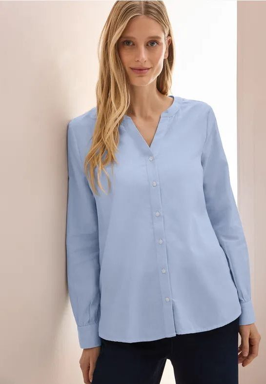 Cecil - Oxford - Blouse - Blauw - Katoen