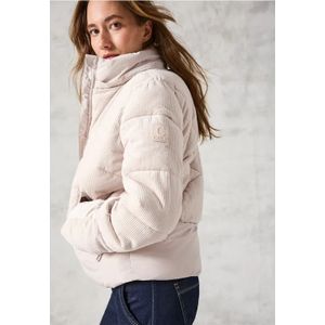 Cecil Dames Corduroy mix pufferjack in Wit, Gr: M