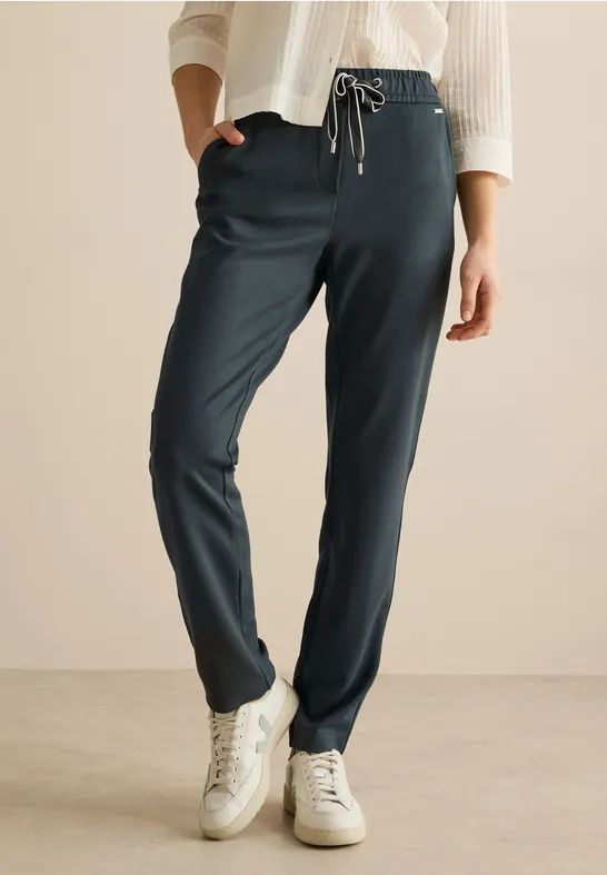 Cecil - Casual Broek - Groen - Dames - Mid Waist - Smalle Pijpen