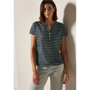 Cecil Dames Gestreept shirt in Groen, Gr: XS