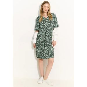 Cecil Dames Zomerjurk met print in Groen, Gr: L