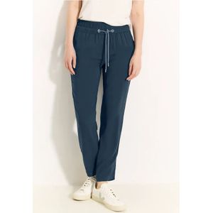 Cecil Dames Comfortabele loose fit broek in Blauw, Gr: XXL