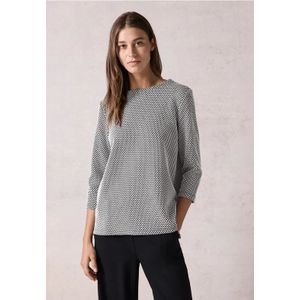 Cecil Dames Shirt met wafelstructuur in Blauw, Gr: XS