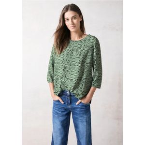 Cecil Dames Blouses met 3/4-mouwen in Groen, Gr: XXL