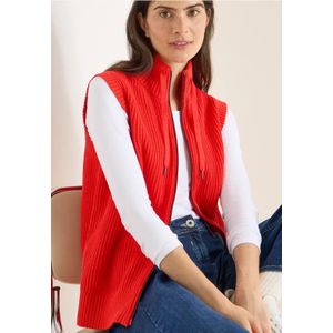 Cecil Dames Gilet met structuur en ritssluiting in Oranje, Gr: L