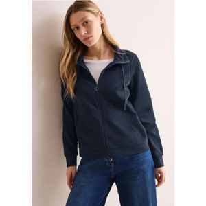 Cecil Dames Sweatjack met textuur in Blauw, Gr: M